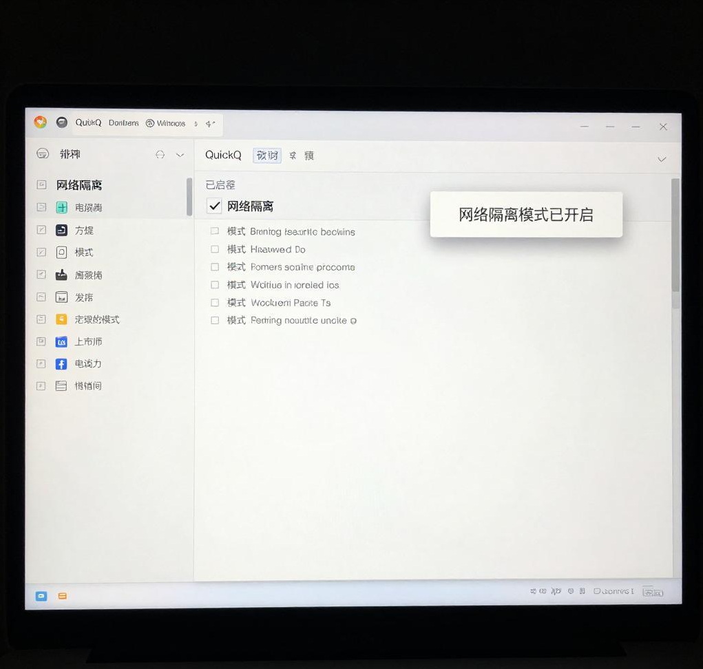 如何配置QuickQ VPN的“网络隔离”模式